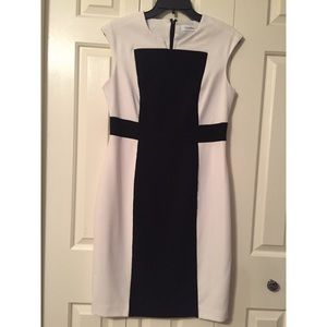 NWOT! Black and white Calvin Klein business dress